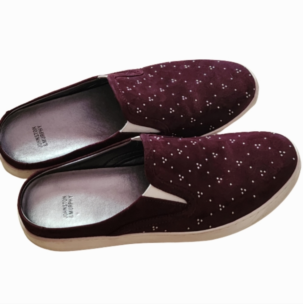 Johnston & Murphy Studded Slip on Mule Shoes